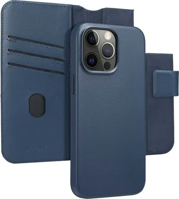 Produktbild von Accezz 2-in-1 Klapphülle aus Leder mit MagSafe iPhone 15 Pro Max - Nightfall Blue