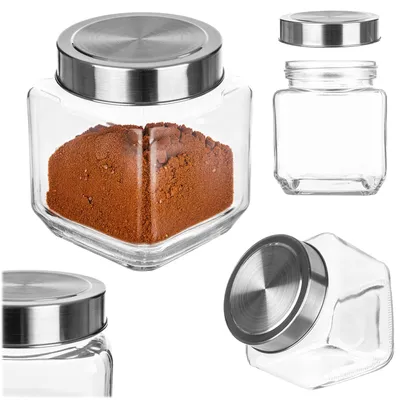 Immagine prodotto di Barattolo KADAX "Ferno", barattolo in vetro con coperchio, contenitore da cucina, barattolo per conserve, bianco, 500 ml