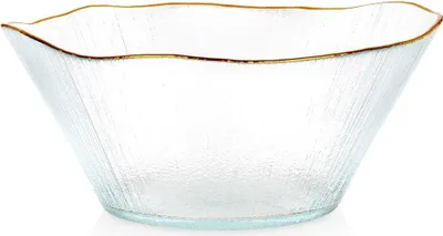 Produktbild von Salatschüssel Glas gold 21 cm, 1,2 l