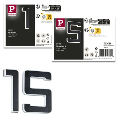 Produktbild von Paulmann Bundle Solar LED Hausnummernleuchte Nummer 15