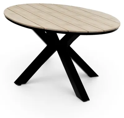 Produktbild von Ovaler Gartentisch | Limasol 180x115cm | Polywood & Aluminium | Holz