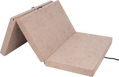 Produktbild von Skladací matrac, matrac do spálne, matrac pre hostí, kempingový matrac, matrac na spanie, plocha na ležanie, plážový matrac, matrac do auta, 200 x 120 cm, béžový