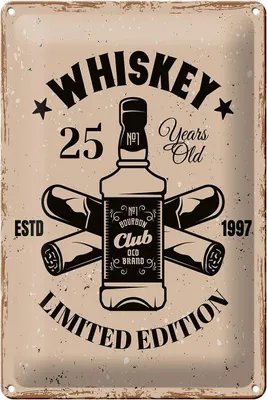 Produktbild von Blechschild Spruch Whiskey 25 years Limited Edition 20x30cm