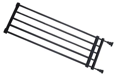 Obrázek produktu pro Nastavitelná bezpečnostní zábrana pro domácí zvířata, rozměry 39-60 cm x 36 cm, černá barva. Bez nutnosti vrtání, vhodná pro dveře, schody, chodby. Oplocení pro psy