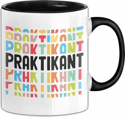 Produktbild von Praktikant Tasse Geschenk Für Praktikanten Kaffee-Becher Geschenkidee (Schwarz)
