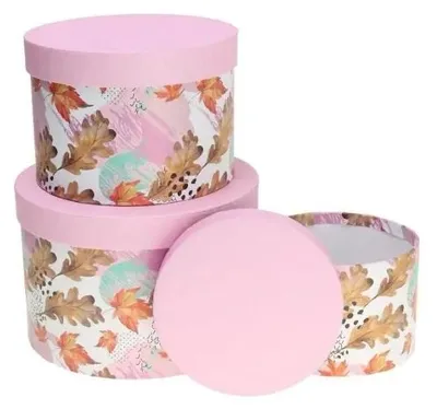 Obrázok produktu pre Krabička Flower Box, 3 ks, ružová, ROZETTE