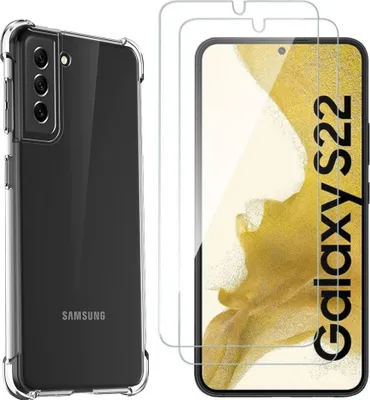 Image de Housse antichoc pour Samsung Galaxy S22 5G avec 2 protections d'écran en verre trempé Phonillico®