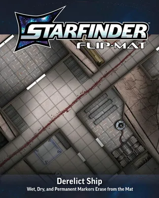 Zdjęcie produktu dla Starfinder Flip-Mat: Derelict Starships – Mapa kosmiczna do gier RPG science fiction
