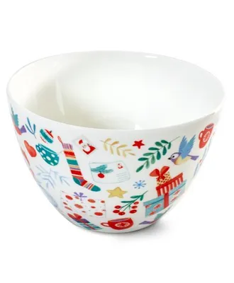 Produktbild von Schale Bunter Winterspaß, Weihnachten, Müslischale, Geschenkidee Schälchen