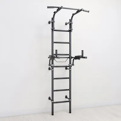 Produktbild von Sprossenwand ClimbMaxx M9 inkl. Dip-Station Schwarz