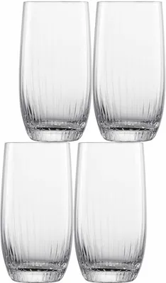 Longdrinkglas-Set, 4 Stück, Tritan-Kristallglas, 14,6 cm, 499 ml