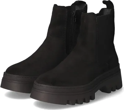 Produktbild von Apple of Eden Damen Chelsea Boots/ Stiefeletten Schwarz Rauleder Größe: 37