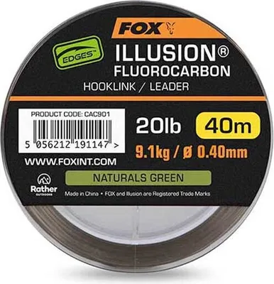 Obrázok produktu pre Fox Edges Illusion Fluorocarbon 30lb 13,6kg (0,50mm) x 40m - Naturals Green
