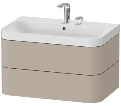 Produktbild von DURAVIT HP4347E6060 WTU m. Happy D.2 Plus, 2 Schk., 2 HL,