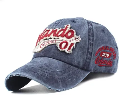 Produktbild von Sporty Baseballcap Orlando im Vintage Style – Verstellbare Herren Kappe im Used Look, Baumwolle