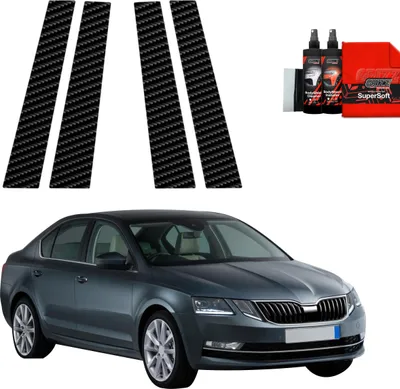 Image de Film protecteur en carbone 4 en 1 Grizz Protector pour montant B - Skoda Octavia 3 (2017-2020)