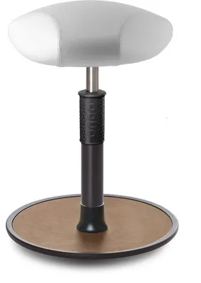 Produktbild von Sitz- Stehhocker Free Regular Triangel skai Kunstleder Weiß schwarz /Natur.