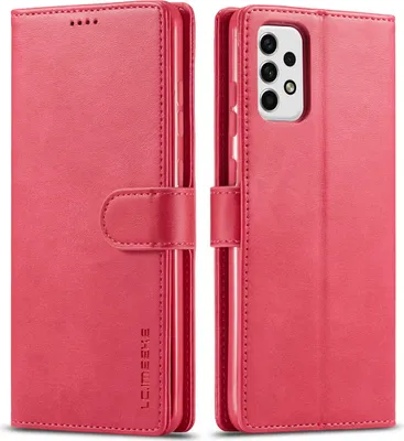 Image de Etui pour Samsung Galaxy A23, étui en cuir avec fermeture magnétique et support, étui de protection Rose