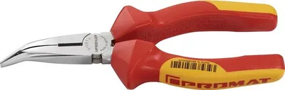 Produktbild von Flachrundzange Lnge 200 mm 40 gewinkelt VDE Mehrkomponenten-Hllen