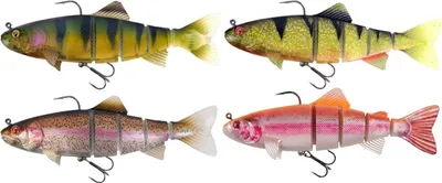 Produktbild von Fox Rage Replicant Trout 23cm 185g Jointed Gummifisch - Swimbait, Farbe:Supernatural Golden Trout