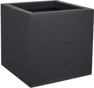 Image de Pot de fleurs Carré Graphit Up, 30 cm, 21 L, Intérieur Extérieur, 29,5 x 29,5 x H 29,5 cm, Gris Anthracite