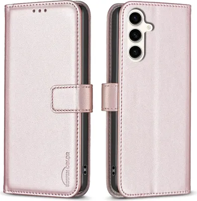 Produktbild von Samsung Galaxy S24 FE Hülle - BINFEN Klapphülle - Roségold