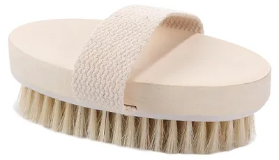 Produktbild von Körpermassagebürste – Trockenbürste mit Naturborsten zur Exfoliation, Hauterneuerung und Cellulite-Reduzierung, verbessert die Lymphfunktion.