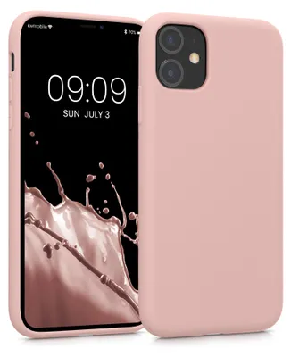 Produktbild von kwmobile Hülle kompatibel mit Apple iPhone 11 Hülle - gummierte TPU Silikon Handyhülle - Schutzhülle für kabelloses Laden - Case in Orange Clay