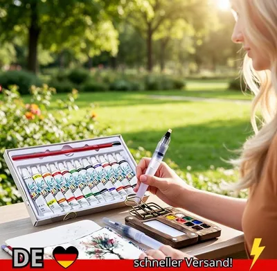 Produktbild von Pocketartist Aquarell-Reiseset Reise-Farbpalette Tragbares