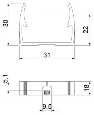 Zdjęcie produktu dla Obo Bettermann =, Aluminium, Aluminium, 2,5 cm