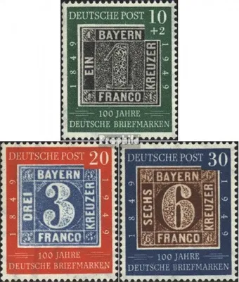 Produktbild von Briefmarken BRD (BR.Deutschland) 1949 Mi 113-115 (kompl.Ausg.) postfrisch 100 Jahre dt. Briefmarken