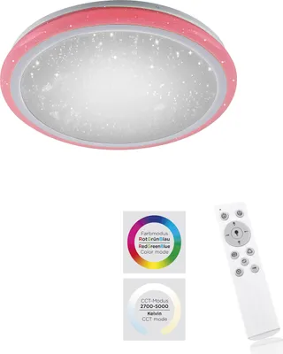 Produktbild von JUST LIGHT LED Deckenleuchte LUISA Sternenhimmeloptik Sternenhimmeloptik, Farbtemperaturwechsel (CCT), Farbwechsel (RGB) weiß Wohnbereich, z.B. Wohnzimmer, Schlafzimmer, Flur, Büro-/Arbeitszimmer