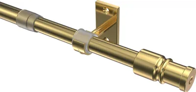 Produktbild von Interdeco Caféhausstangen / ausziehbare Scheibenstangen Messing-farbig, Typ Sora, 85-135 cm, Pack. 2 Stück