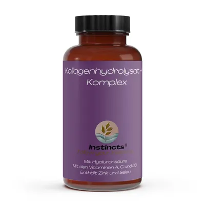 Produktbild von Instincts Kollagenhydrolysat PLUS Haut Haare Nägel - 180 Kapseln, mit Vitamin A, C und D3