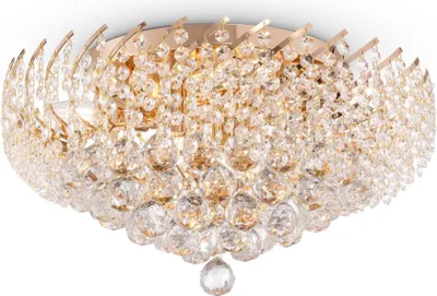 Produktbild von Maytoni Kronleuchter Karolina, 9-flammig, Messing/Gold, kristallbesetzt