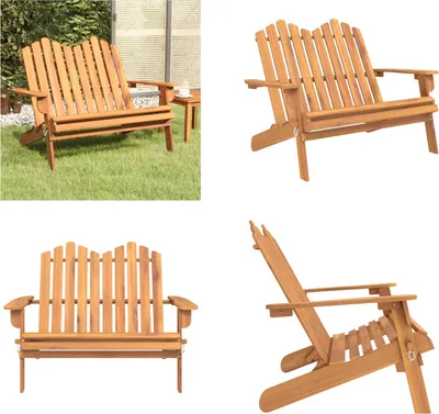 Obrázek produktu pro vidaXL Zahradní lavice Adirondack 126 cm z masivního dřeva akácie - Zahradní lavice - Zahradní nábytek - Venkovní nábytek