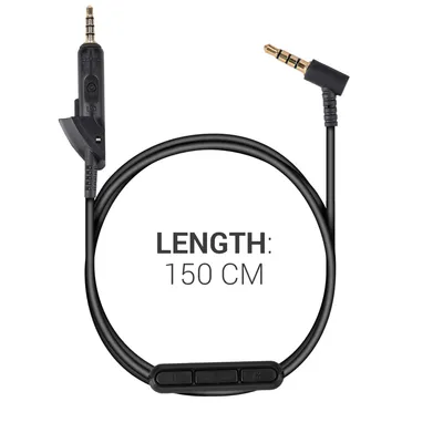 Produktbild von kwmobile Kopfhörerkabel für Bose QuietComfort 15 - Ersatz Kabel 150 cm Mikrofon Lautstärkeregler - 3.5mm Klinke