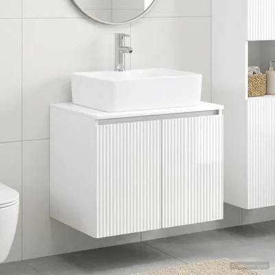 Produktbild von Maison Exclusive - Badezimmermöbel-Set Hochglanz Weiß Holzwerkstoff