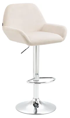 Produktbild von Barhocker HLO-CP8 Samt chrom  creme