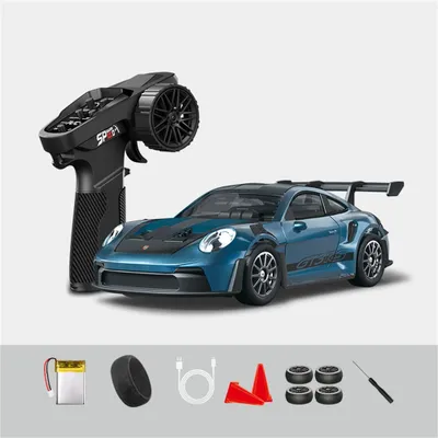 Produktbild von Hstar D43-01 RC Drift Auto 1:43, 2,4G 4WD, Gyro, proportional, Metall Karosserie, LED, Mini Racing Car RTR, High Speed, Blau