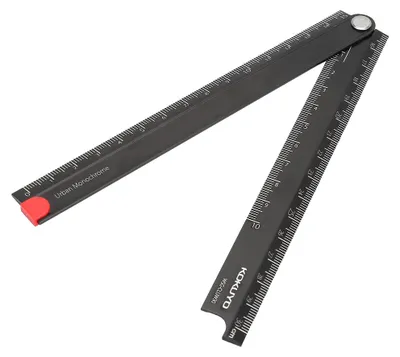 Zdjęcie produktu dla Linijka składana z aluminium, 0-300 mm, prosta, metalowa, do biura i szkoły