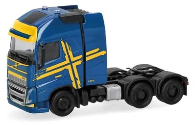 Zdjęcie produktu dla Herpa 318624-003 – 1:87 Volvo FH 16 GL XL 2020 – ciągnik siodłowy z nadbudówką do transportu ciężkiego