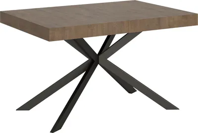 Zdjęcie produktu dla ITYHOME - Stół rozkładany 140/244x90 cm Plaker orzech nogi antracytowe