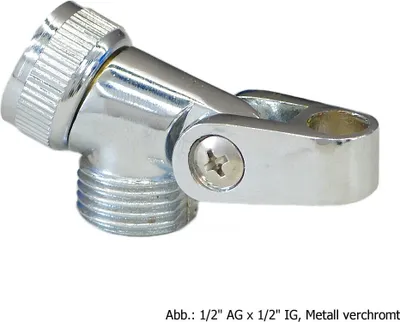 Produktbild von Gelenkstück Metall-verchromt 1/2" AG x 1/2" IG