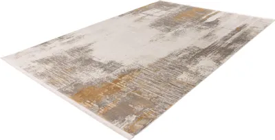Produktbild von Batucci Modena Lalee modernes Vloerkleed 80x150 cm in Silber Gold, niedrigflorig, elegantes Design