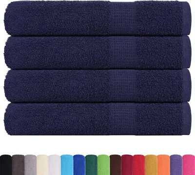 Produktbild von vidaXL Saunatücher FROGN 4 Stk. Marineblau 80x200 cm 360 g/m²