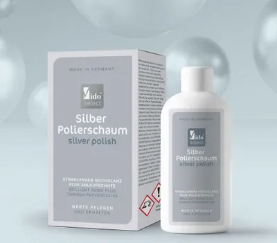 Produktbild von Vido select Silber Polierschaum Silver Polish strahlende Hochglanz + Anlaufschutz 100 ml