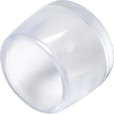 Produktbild von Adsamm® | 16 x Stuhlbeinkappen | Ø 16 mm | Transparent | rund | Möbelgleiter für Stahlrohrstühle