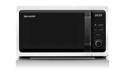 Obrázek produktu pro Sharp Home Appliances R-243W, Pracovní deska, Samostatná mikrovlnná trouba, 20 l, 800 W, Vestavěný displej, Knoflíky, Otočné
