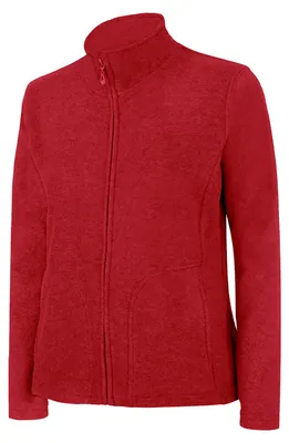 Imagen del producto de Starworld - Chaqueta de forro polar para mujer, con cremallera completa, modelo LT5133 (talla XL), color rojo brillante